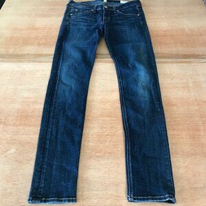 Rag & Bone Skinny Jeans Women 27 Blue Low Rise Woodford Stretch Preppy 16781